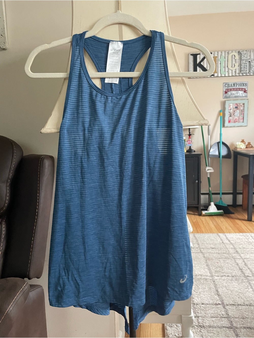 Asics Blue Racerback Athletic Tank Top